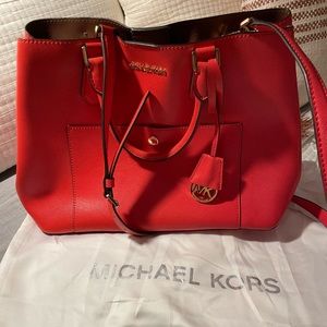 Michael Kors Greenwich Leather Bowler Bag